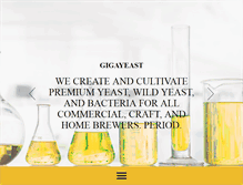Tablet Screenshot of gigayeast.com